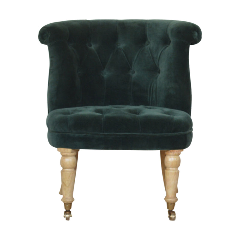 Emerald Velvet Deep Button Accent Chair by Lavishway | Accent Chairs-60277