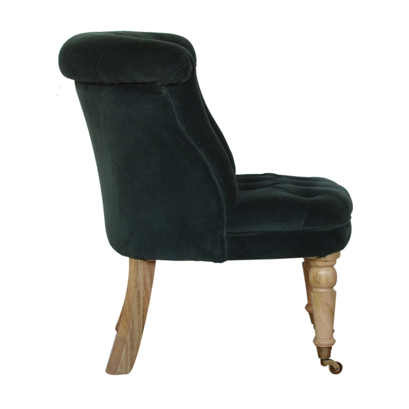 Emerald Velvet Deep Button Accent Chair by Lavishway | Accent Chairs-60278