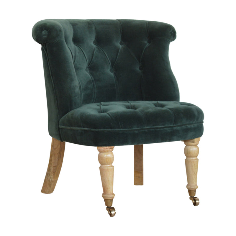 Emerald Velvet Deep Button Accent Chair by Lavishway | Accent Chairs-60276