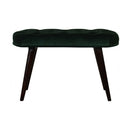 Emerald Velvet Deep Button Bench by Lavishway | Benches & Storage Benches-60286