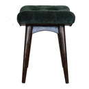 Emerald Velvet Deep Button Curved Bench by Lavishway | Benches & Storage Benches-60294