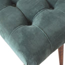 Emerald Velvet Deep Button Curved Bench by Lavishway | Benches & Storage Benches-60297