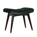 Emerald Velvet Deep Button Curved Bench by Lavishway | Benches & Storage Benches-60292
