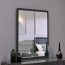 Emilia Dark Grey Walnut Effect Wall Mirror by Lavishway | Wall Mirrors-25649