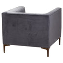 Emperor Upholstered Velvet Arm Chair by Lavishway | Accent Chairs-51201