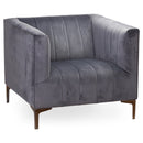 Emperor Upholstered Velvet Arm Chair by Lavishway | Accent Chairs-51200