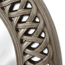 Modern Silver Lattice Round Frame Wall Mirror by Lavishway | Wall Mirrors-50371