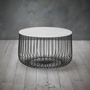 Enzo Black Marble Top Cage Black Coffee Table by Lavishway | Coffee Tables-28543