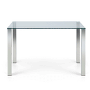 Enzo Modern Metal & Glass Top Dining Table by Lavishway | Dining Tables-20344