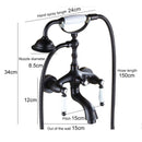 European Black Bathtub Tap & Hand Shower by Lavishway | Bathtub Faucets-49422