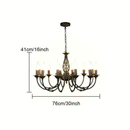 European Black Wrought Iron Chandelier by Lavishway | Pendant Lighting-50430