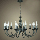 European Black Wrought Iron Chandelier by Lavishway | Pendant Lighting-50429