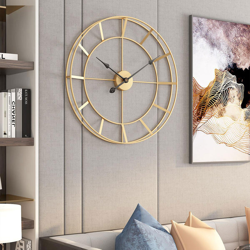 European Style Round Metal Wall Clock by Lavishway | Wall Clocks-50740