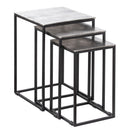 Farrah Silver Top Nest Of 3 Tables by Lavishway | Nest of Tables-26867