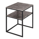 Farrah Silver Aluminum Top Side Table by Lavishway | Side Tables-26856