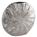Farrah Silver Aluminum Textured Vase by Lavishway | Vases-26848