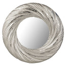 Farrah Silver Round Shape Wall Mirror by Lavishway | Wall Mirrors-26888