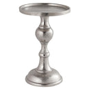 Farrah Silver Squat Pillar Candle Holder by Lavishway | Candle Holders-26865