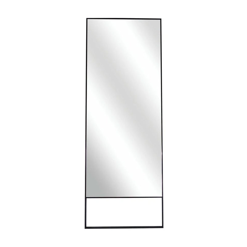 Faustino Black Metal Frame Floor Mirror by Lavishway | Floor Mirrors-23205