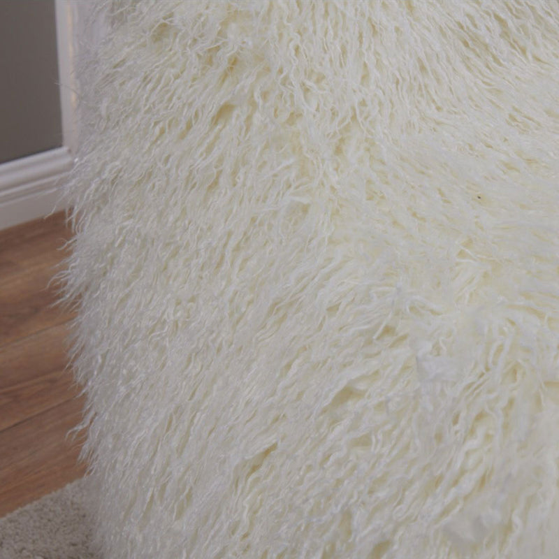 Faux Sheepskin Upholstered Bean Bag by Lavishway | Bean Bag Chair-25648