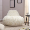Faux Sheepskin Upholstered Bean Bag by Lavishway | Bean Bag Chair-25645