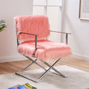 Faux Sheepskin Directors Chair by Lavishway | Armchairs-25631
