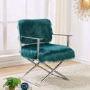 Faux Sheepskin Directors Chair by Lavishway | Armchairs-25632