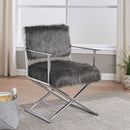 Faux Sheepskin Directors Chair by Lavishway | Armchairs-25630