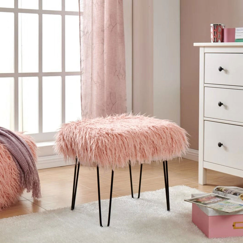 Faux Sheepskin Dressing Table Stool by Lavishway | Dressing Table Stools-25617
