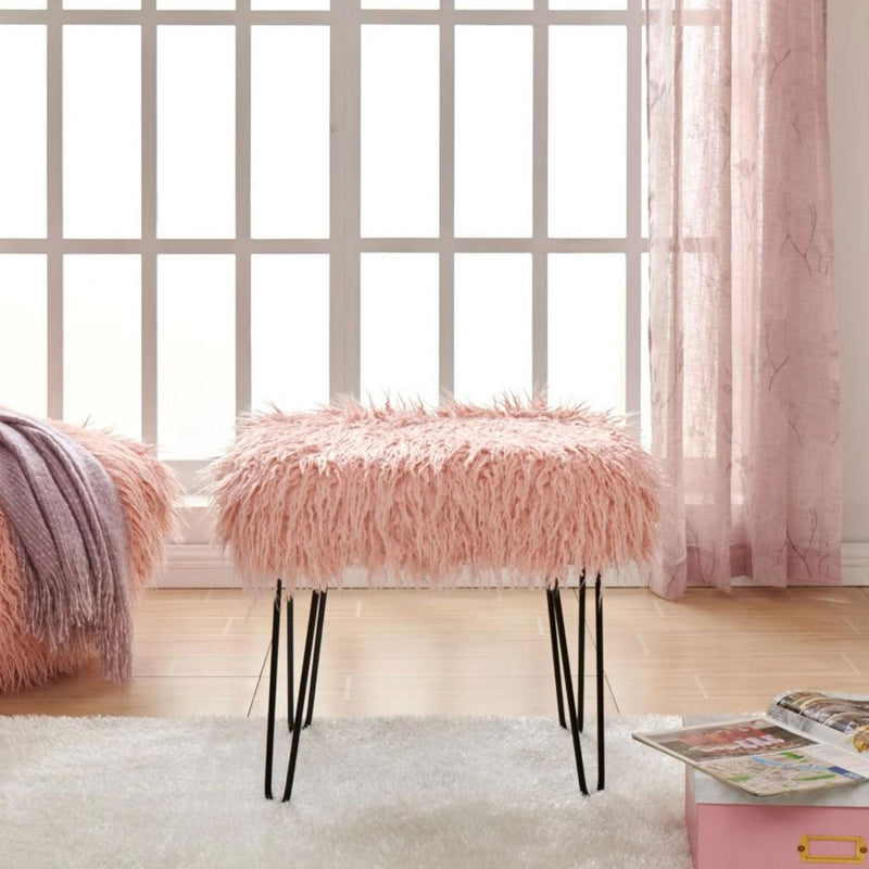 Faux Sheepskin Dressing Table Stool by Lavishway | Dressing Table Stools-25622