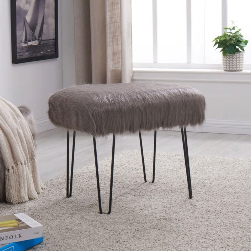 Faux Sheepskin Dressing Table Stool by Lavishway | Dressing Table Stools-25619