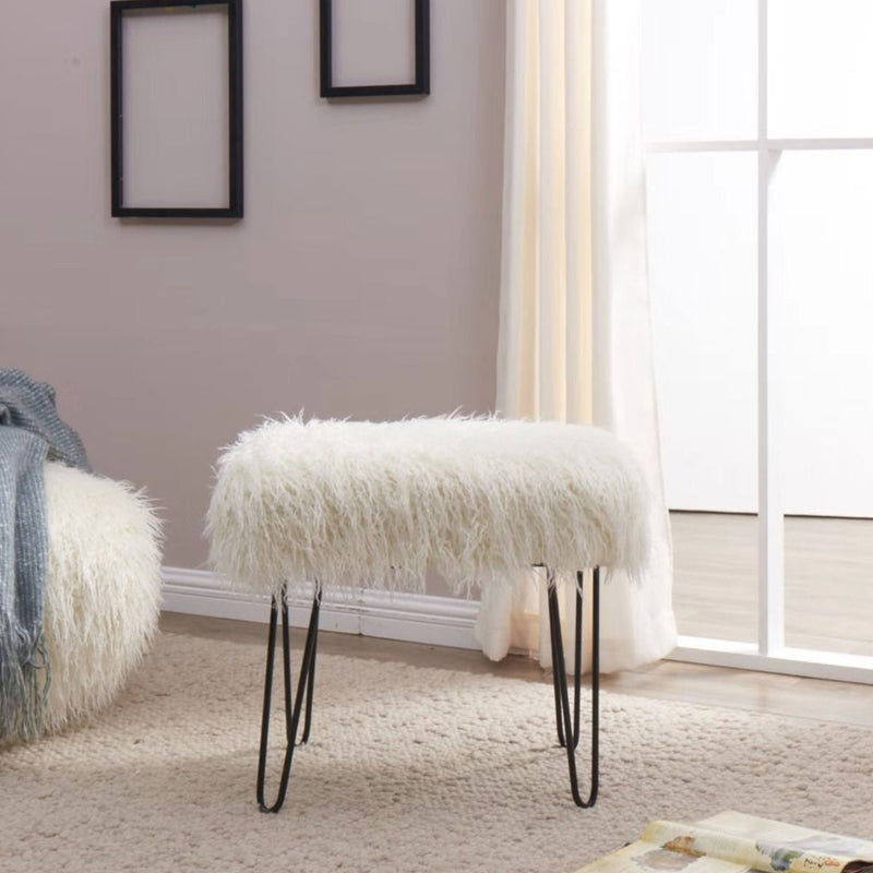Faux Sheepskin Dressing Table Stool by Lavishway | Dressing Table Stools-25626