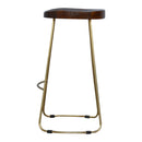 Fenwick Chestnut Finish Seat Bar Stool by Lavishway | Bar Stools-59793