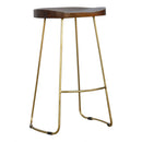 Fenwick Chestnut Finish Seat Bar Stool by Lavishway | Bar Stools-59790