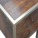 Fenwick Chestnut & Gold Finish Bedside Table by Lavishway | Bedside Tables-59775