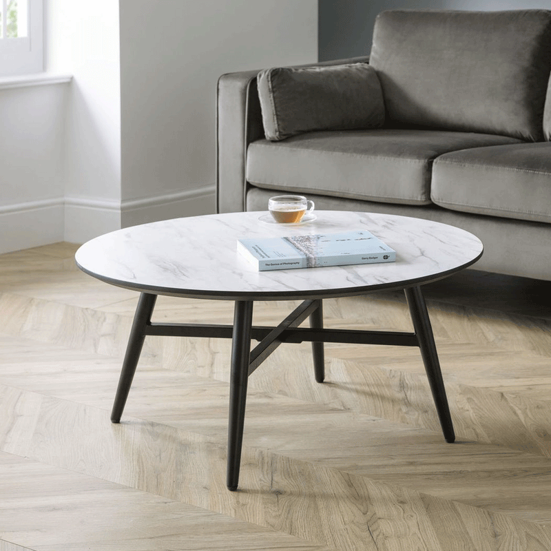 Firenze Marble Top Effect Coffee Table by Lavishway | Coffee Tables-20320