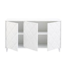 Flo White Wooden 3 Doors Sideboard by Lavishway | Sideboards-25607