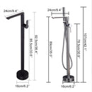 Floor Standing Bathtub Tap & Hand Shower by Lavishway | Bathtub Faucets-49501