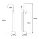 Floor Standing Bathroom Tap & Hand Shower by Lavishway | Bathtub Faucets-49536