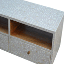 Floral Bone Inlay 2 Drawers Media Unit by Lavishway | TV Units Cabinets-60173