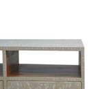 Floral Bone Inlay 2 Drawers Media Unit by Lavishway | TV Units Cabinets-60175