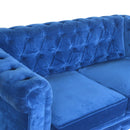 Florrie Royal Blue Velvet 2 Seater Sofa by Lavishway | Velvet Sofa-57452