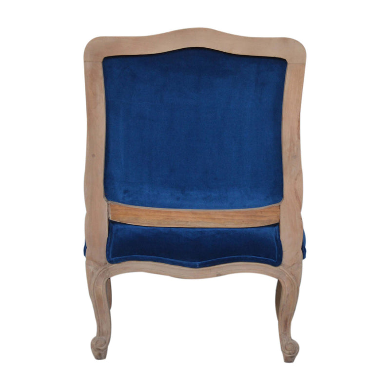 Florrie Royal Blue Velvet Armchair by Lavishway | Velvet Sofa-57336