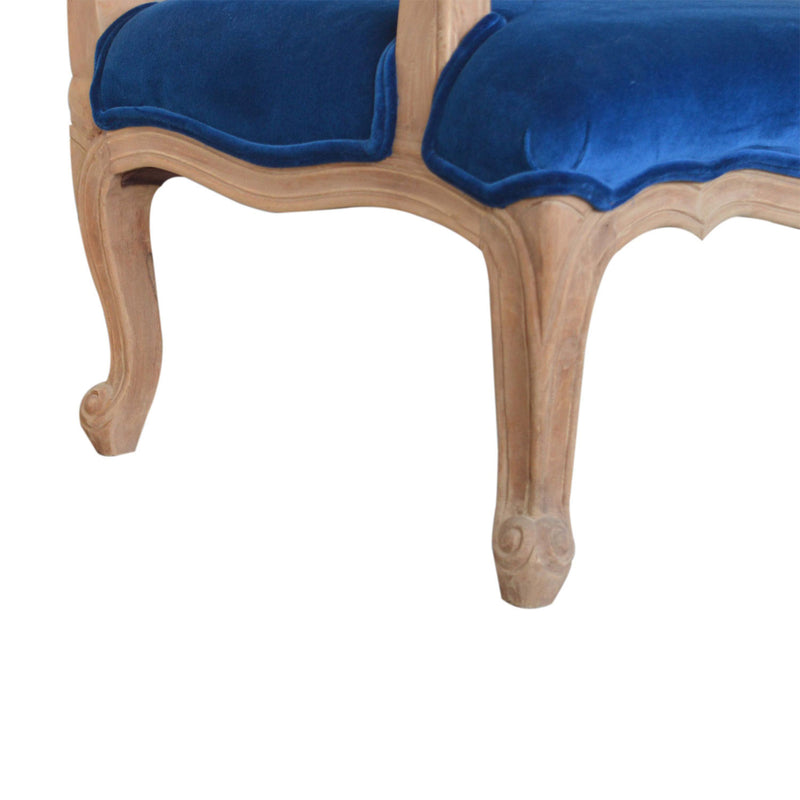 Florrie Royal Blue Velvet Armchair by Lavishway | Velvet Sofa-57335