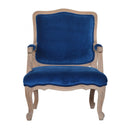Florrie Royal Blue Velvet Armchair by Lavishway | Velvet Sofa-57330