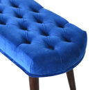 Florrie Royal Blue Velvet Bench by Lavishway | Benches & Storage Benches-57497