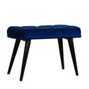 Florrie Royal Blue Velvet Bench by Lavishway | Benches & Storage Benches-57494