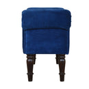 Florrie Royal Blue Velvet Dressing Bench by Lavishway | Benches & Storage Benches-57470