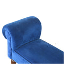 Florrie Royal Blue Velvet Dressing Bench by Lavishway | Benches & Storage Benches-57469