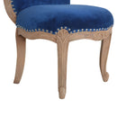 Florrie Royal Blue Studded Accent Chair by Lavishway | Bedroom Chairs-57481